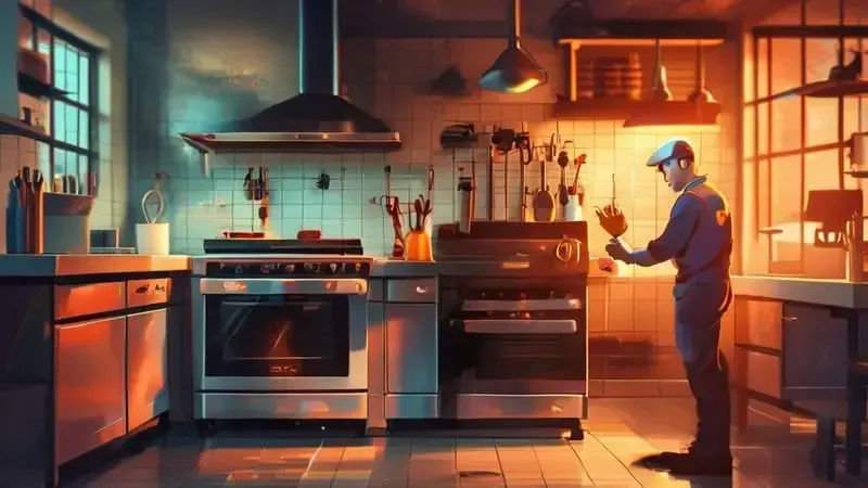Ilustração conceitual de decisão entre tentar consertar ou chamar técnico especializado