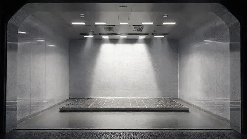 Render 3D mostrando o interior espaçoso de um forno, ilustrando a capacidade e o tamanho.