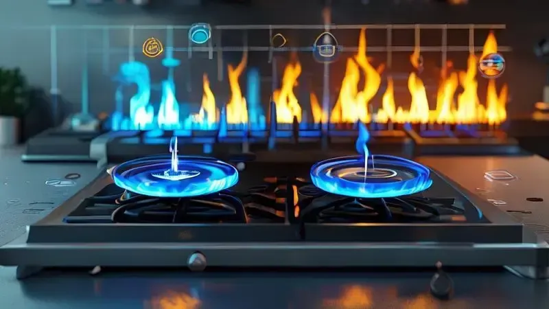 Comparação visual entre queimadores limpos e sujos mostrando a diferença na eficiência energética e segurança