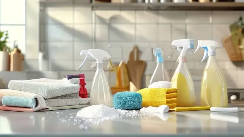 kit essencial de produtos e ferramentas para limpar fogão sem danificar as superfícies