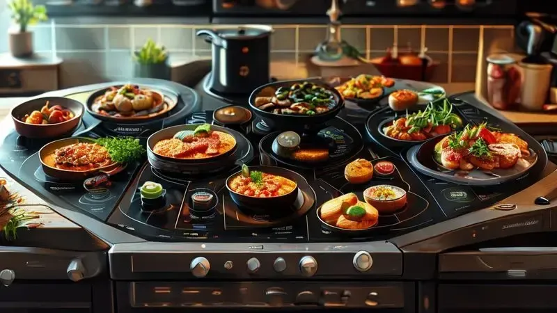 Seleção de potência ideal para diferentes tipos de alimentos no cooktop de indução