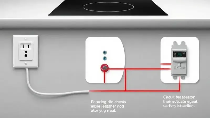 Requisitos de instalação elétrica para cooktop de indução em cozinha