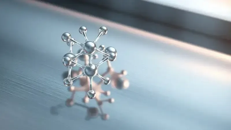 Ilustração artística de moléculas de adesivo colando-se a superfície de eletrodoméstico em visualização microscópica