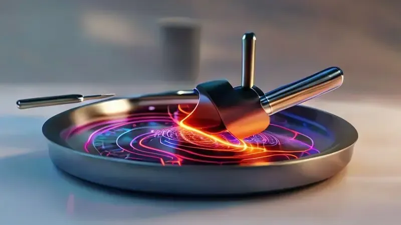 Teste do imã ilustrativo para verificar compatibilidade de panela com fogão de indução.