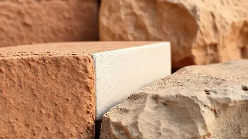 Ilustração de diferentes materiais de revestimento, como tijolo, cerâmica e pedra, para fogões a lenha.